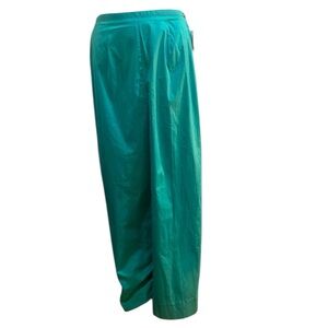 Company collection turquoise high waisted cotton stretch pants side zip womens 8